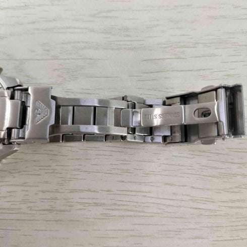エンポリオアルマーニ EMPORIO ARMANI アナログ クロノグラフ シルバーステンレスベルト 腕時計 メンズ FREE