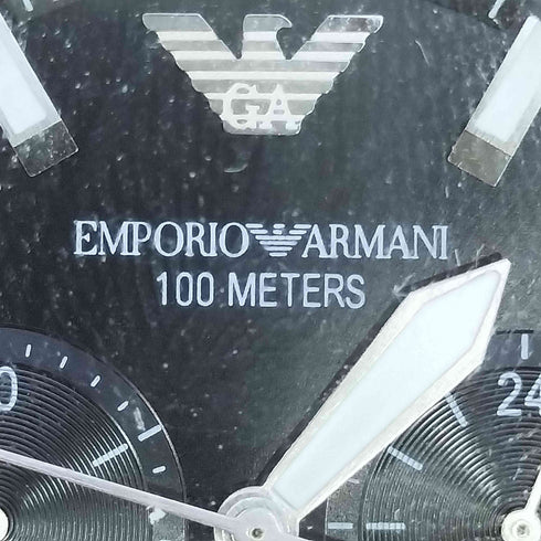 エンポリオアルマーニ EMPORIO ARMANI アナログ クロノグラフ シルバーステンレスベルト 腕時計 メンズ FREE