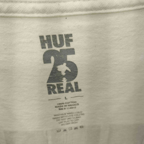 ハフ HUF 25REAL カプセルコレクション クルーネック ロングスリーブ Tシャツ メンズ import:L