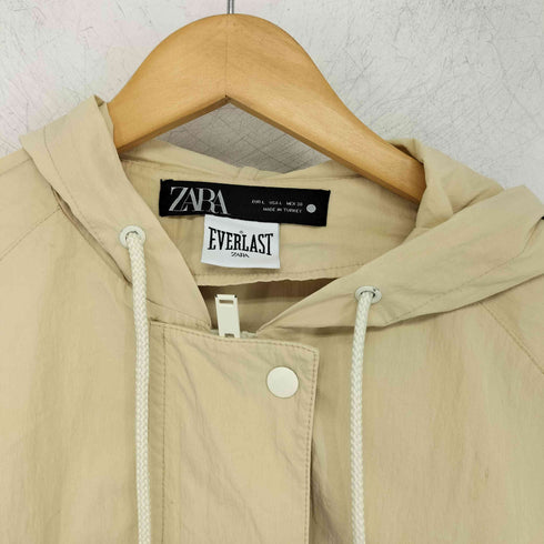 ザラ ZARA 裾ドローコード クロップド マウンテン パーカー レディース import:L