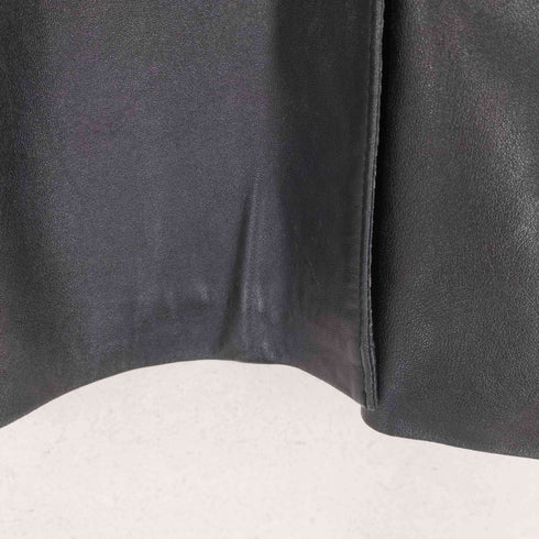 GENUINE LEATHER レオパードデザイン1Bレザーテーラードジャケット レディース