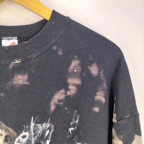 ジャージーズ JERZEES 90S USA製 ペイント ブリーチ加工 クルーネック スウェット メンズ import:XL