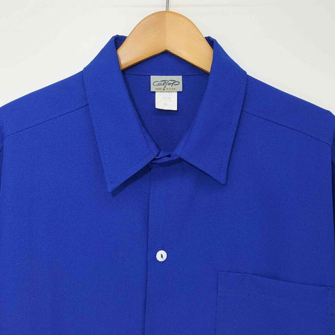 キャルトップ CALTOP USA製 レギュラーカラー S/S ポリシャツ メンズ import:XL