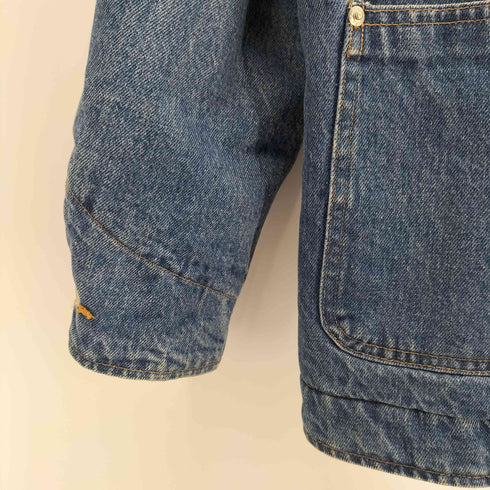 ポロラルフローレン POLO RALPH LAUREN 80S USA製 白タグ 襟 コーデュロイ 裏地 ブランケット デニム カバーオール ジャケット メンズ import:M