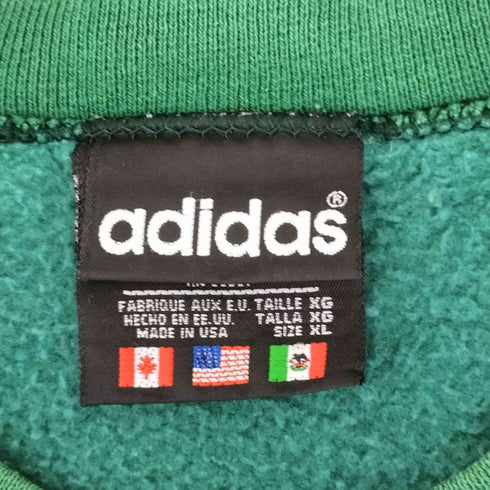 アディダス adidas 80-90s USA製 万国期タグ トレフォイルロゴ刺繍 スウェットプルオーバー メンズ JPN:XL