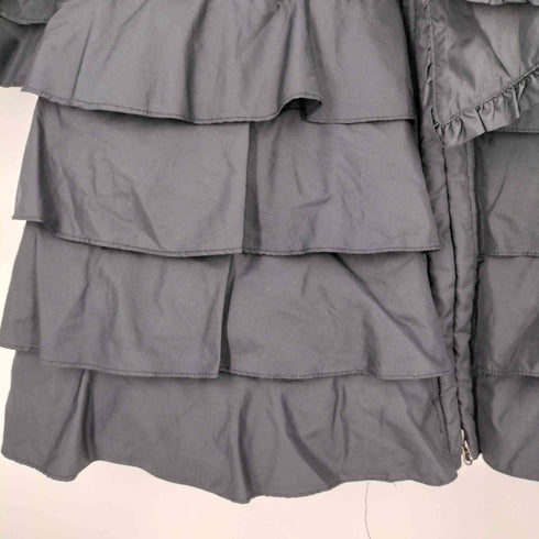 アンドラブマサミサトミ &love MASAMI SATOMI 丸襟 ジップアップ パッカリング Aライン ダウン コート レディース LL