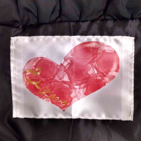 アンドラブマサミサトミ &love MASAMI SATOMI 丸襟 ジップアップ パッカリング Aライン ダウン コート レディース LL