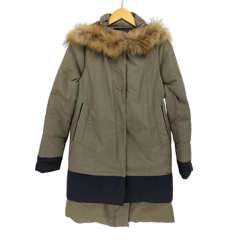 ダブルスタンダードクロージング DOUBLE STANDARD CLOTHING ラクーンファー ベスト フーデッド ダウン コート レディース FREE