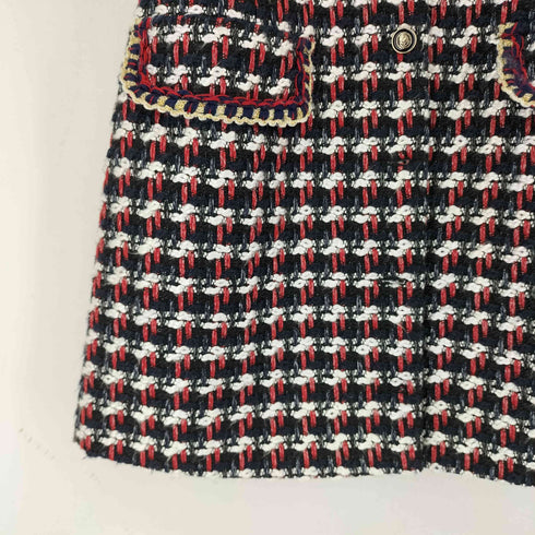 ザラ ZARA ツイード ロングジレ レディース M