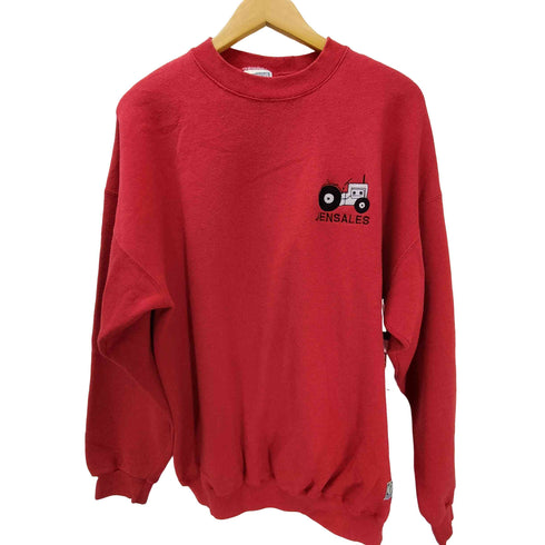 ディスカス アスレチック Discus Athletic 90S USA製 2枚タグ 50/50 ポリ コットン ロゴ 刺繍 クルーネック スウェット メンズ import:XL