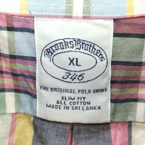 ブルックスブラザーズ BROOKS BROTHERS マドラスチェック ハーフボタン プルオーバーシャツ メンズ JPN:XL