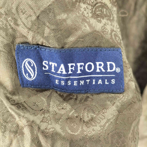スタッフォード STAFFORD 裏地ペイズリー柄 コーデュロイ エルボーパッチ 2B シングル テーラード ジャケット classic fit メンズ 42R