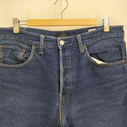 WHEIR ボタンフライ ストレート デニム パンツ メンズ