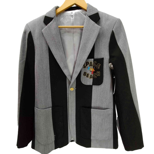 ビリオネアボーイズクラブ Billionaire Boys Club BBC SPACE BEACH スペース ビーチ ロゴ 刺繍 パネル 切替 1B テーラード ジャケット メンズ JPN:M