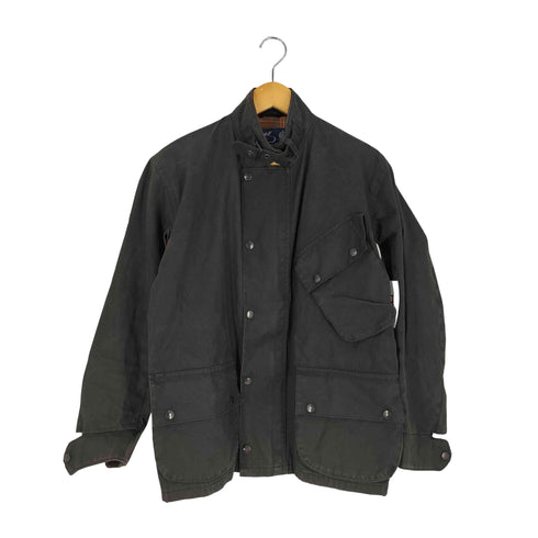 GRENFELL SPORT 英国製 襟裏コーデュロイ 裏地チェック ジップアップ マルチポケット ジャケット メンズ UK:36