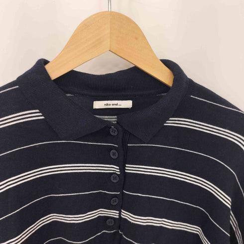 ニコアンド niko and... BOYS ボーダーポロ プルオーバー レディース FREE