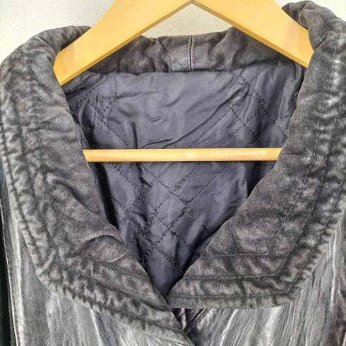 スウェード切替 レザー カバーオール メンズ