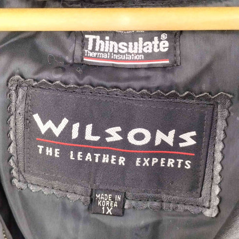 wilsons ペイズリー柄切替 ライナー付き レザー カバーオール メンズ 1x