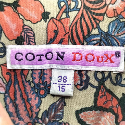 COTON DOUX 花柄 L/S シャツ メンズ 38/15