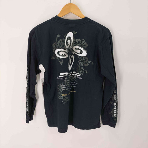 ピコ PIKO Y2K ラメプリントロングスリーブTシャツ メンズ JPN:S