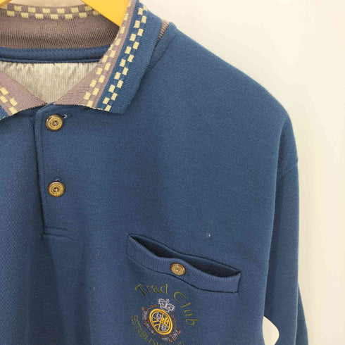 TRAD CLUB COLEECTION ロゴ刺繍 ポロ スウェット メンズ