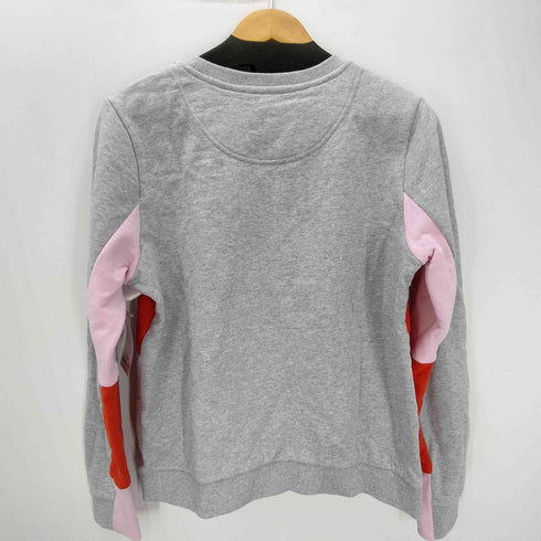 ケンゾー KENZO ロゴ 刺繍 パネル 切替 ズレ クルーネック スウェット レディース import:L