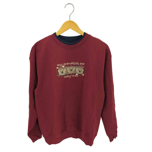 MCC SPORTWEAR 90s BEARロゴ刺繍 クルーネック スウェット レディース import:M