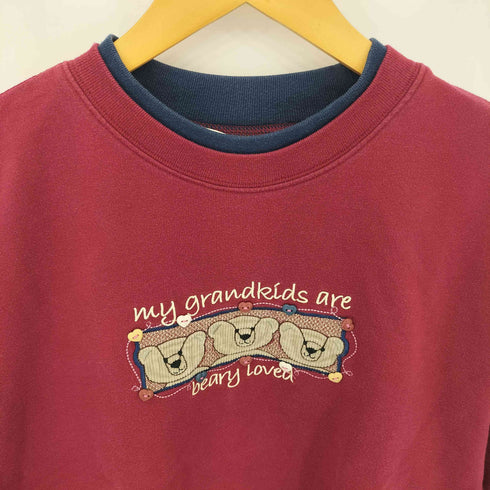 MCC SPORTWEAR 90s BEARロゴ刺繍 クルーネック スウェット レディース import:M