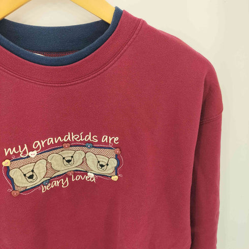 MCC SPORTWEAR 90s BEARロゴ刺繍 クルーネック スウェット レディース import:M