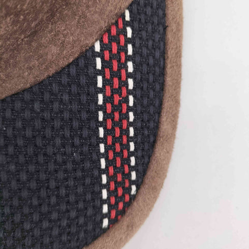 メッシュ切替 スウェード 6パネルキャップ メンズ