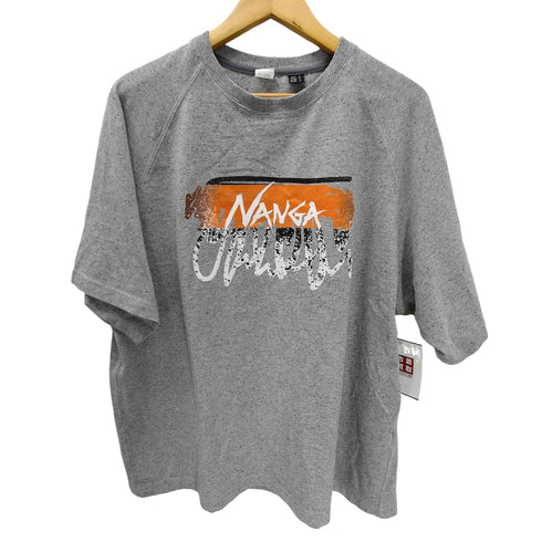 ナンガ NANGA ロゴ プリント ゴマ塩 Tシャツ メンズ FREE