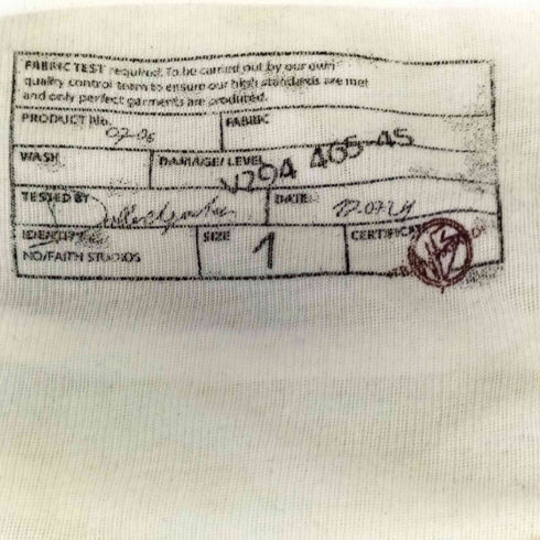 NO/FAITH STUDIOS Double layered メンズ JPN:1