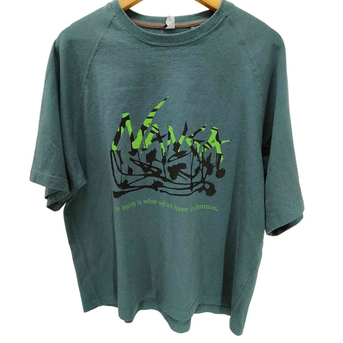 ナンガ NANGA エコハイブリッド ドリッピング フォレスト ルーズ フィット Tシャツ メンズ FREE