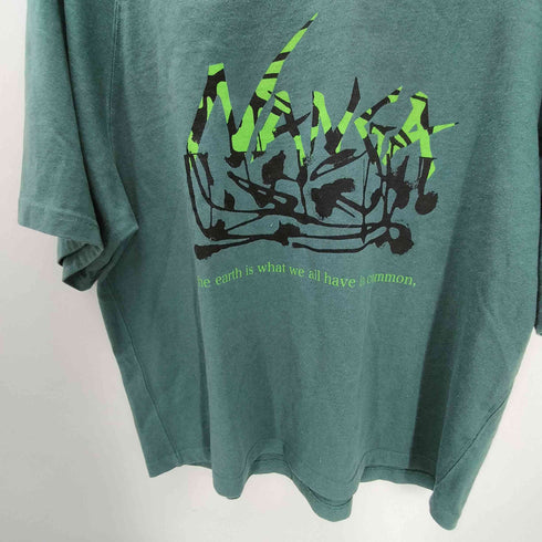 ナンガ NANGA エコハイブリッド ドリッピング フォレスト ルーズ フィット Tシャツ メンズ FREE