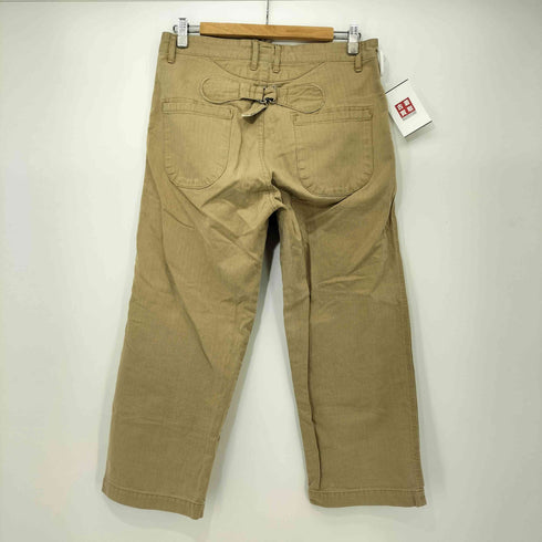 快晴堂謹製 ヘリンボーンツイル シンチバック ワイドストレート ワークパンツ チノパンツ メンズ JPN:S