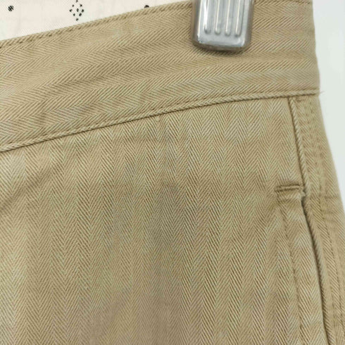 快晴堂謹製 ヘリンボーンツイル シンチバック ワイドストレート ワークパンツ チノパンツ メンズ JPN:S