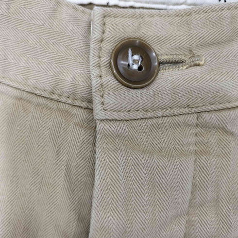快晴堂謹製 ヘリンボーンツイル シンチバック ワイドストレート ワークパンツ チノパンツ メンズ JPN:S