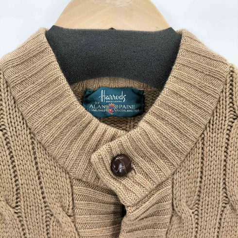 ハロッズ HARRODS ALAN PAINE クルミボタン ケーブルニットカーディガン メンズ JPN:46