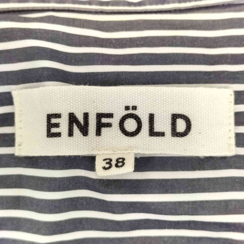 エンフォルド ENFOLD スキッパーストライプシャツ レディース JPN:38