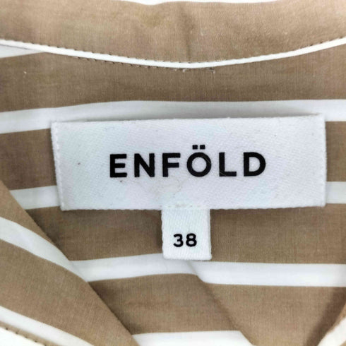エンフォルド ENFOLD スキッパーストライプシャツ レディース JPN:38