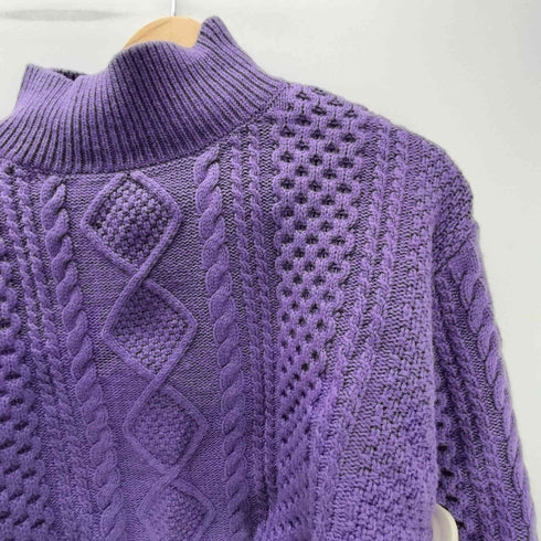 リリーブラウン Lily Brown 22AW ショート丈 ケーブル ニット レディース ONE SIZE