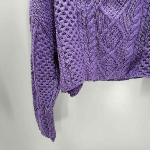 リリーブラウン Lily Brown 22AW ショート丈 ケーブル ニット レディース ONE SIZE