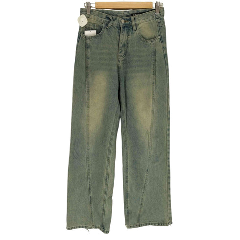 S-BIN JEANS ワイドデニムパンツ cool レディース M