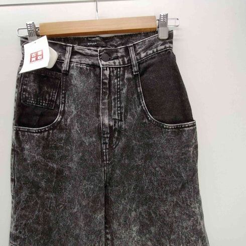 エモダ EMODA 23AW 2トーン ルーズ ハイウエスト ジーンズ デニム パンツ レディース JPN:M