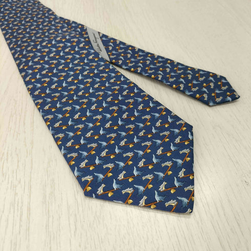サルヴァトーレフェラガモ Salvatore Ferragamo 総柄 ネクタイ メンズ
