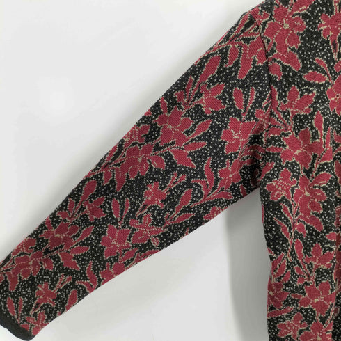 アニエスベー agnes b. PARIS フランス製 ウール100% 総柄ジップアップカーディガン レディース JPN:2