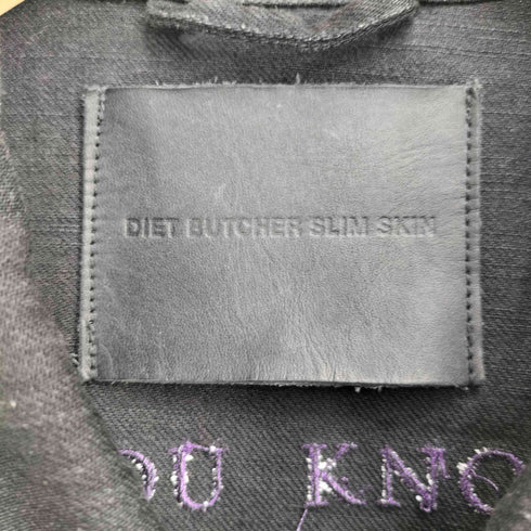 ダイエットブッチャースリムスキン DIET BUTCHER SLIM SKIN 18AW 刺繍 デニム コーチジャケット メンズ JPN:3