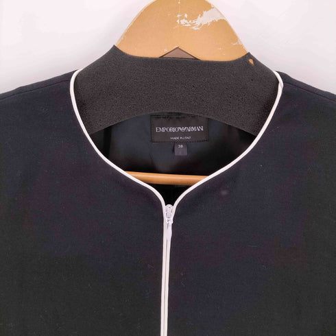 エンポリオアルマーニ EMPORIO ARMANI パイピングデザインノーカラージャケット レディース JPN:38