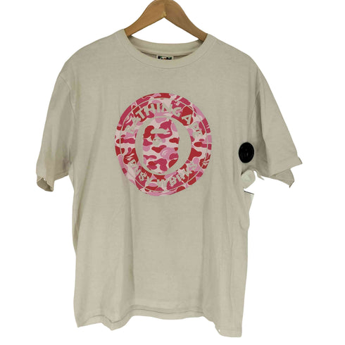 アベイシングエイプ BAPE by A BATHING APE 袖裾シングル フリントカモプリントクルーネックTシャツ メンズ L