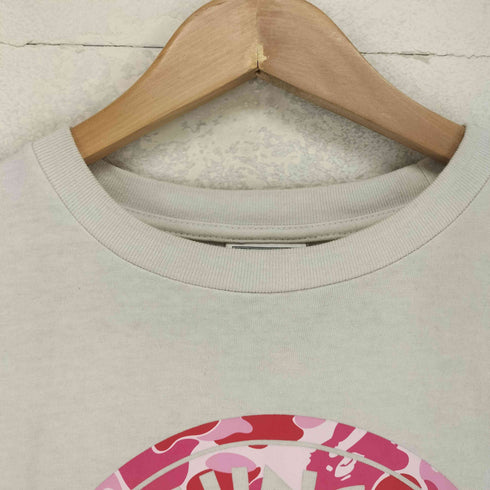 アベイシングエイプ BAPE by A BATHING APE 袖裾シングル フリントカモプリントクルーネックTシャツ メンズ L